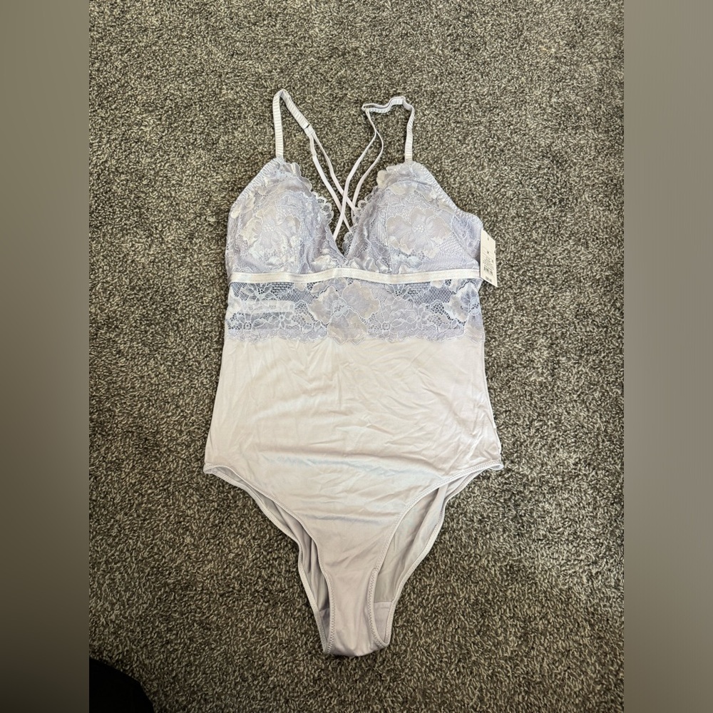 NWT Auden Lavender Satin Bodysuit